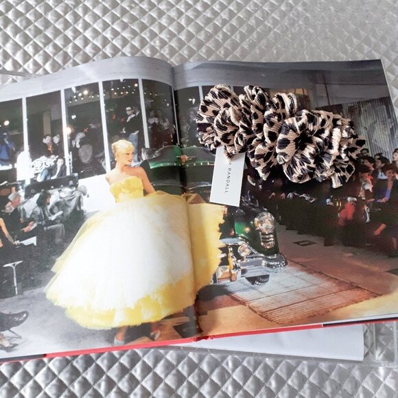 NWT Loeffler Randall leopard print ruched satin-like barrette hair clip - Picture 3 of 10